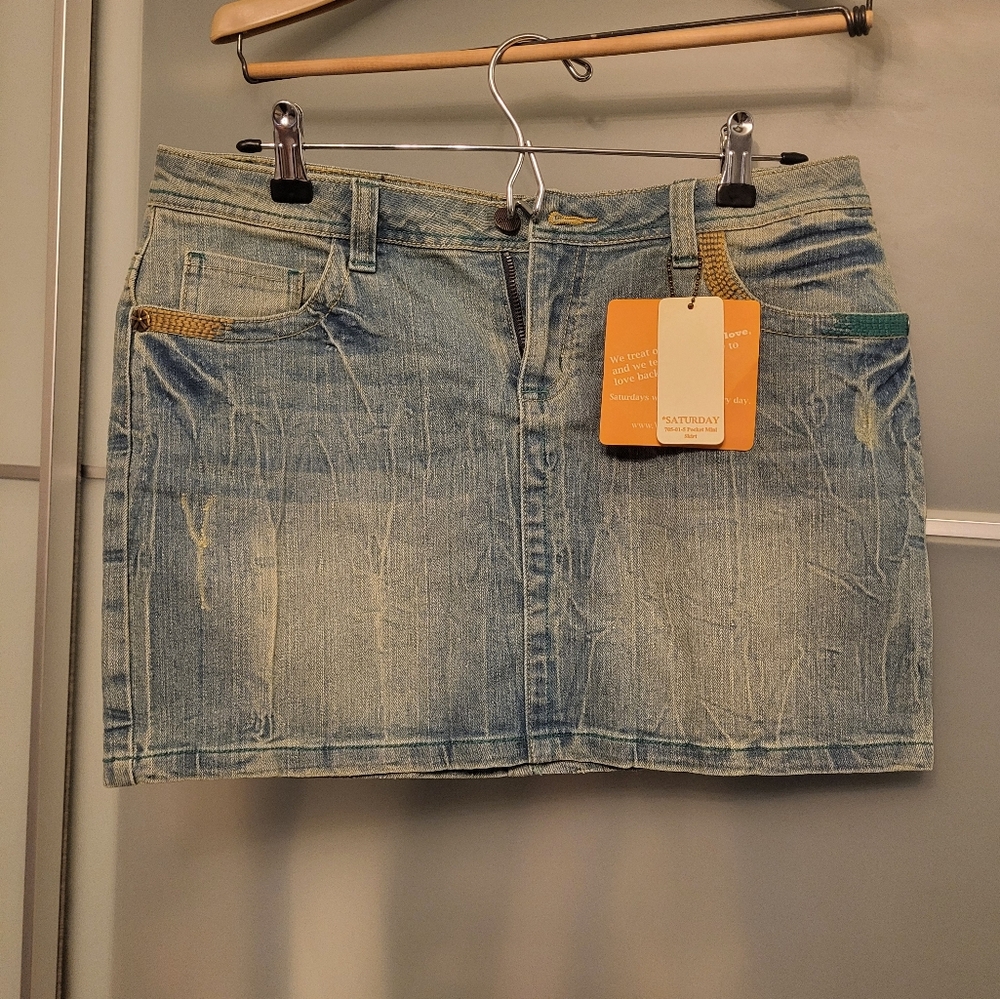 denim skirt,  size medium